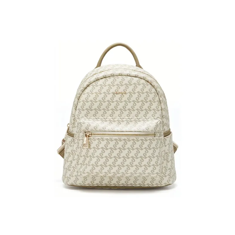 JOSINY PVC Backpack Regular Women's Ecru/Coffee-0