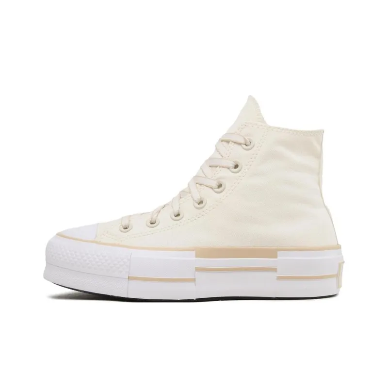Converse Chuck Taylor All Star Lift Anti Slip Wear Resistant High Top Canvas Shoes Women's Ecru-0