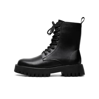 Take A Break Short Mid Calf Martin Boot Men's Black