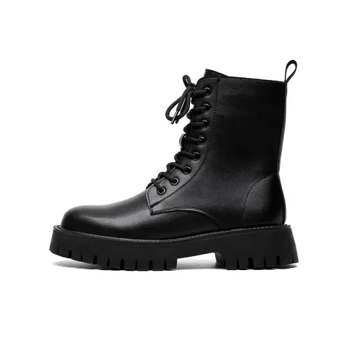 Take A Break Short Mid Calf Martin Boot Men's Black