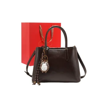 PAYOT Microfiber Synthetic Leather Handbag Regular Women's Coffee