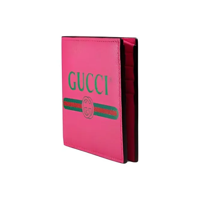 GUCCI Leather Wallet Unisex Bright Pink-1