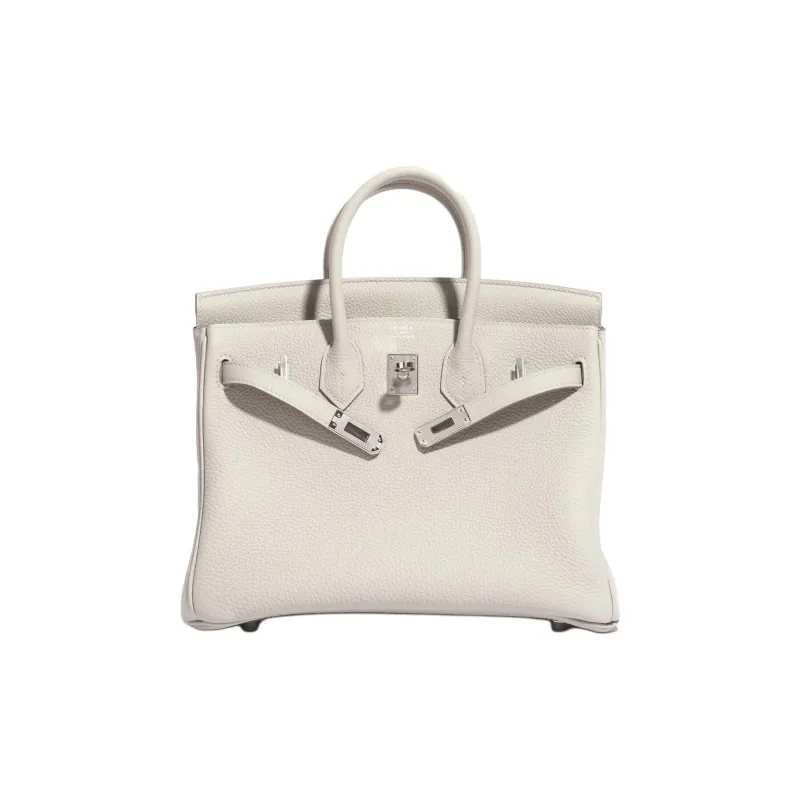 HERMES Birkin Togo Calfskin Birkin Bag Handbag Regular Women's 80 Gris Perle Pearl Gray-2