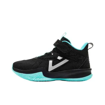 PEAK Anti Slip Wear Resistant Low Top Children's Basketball Shoes Black Teenagers