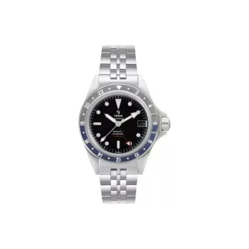 YEMA Wrist Watch Automatic Mechanical Movement Stainless Steel Strap 39mm Black Dial Men's Watches