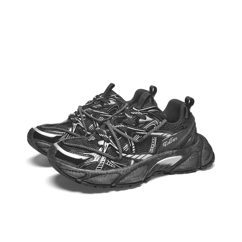 TCELLARS Cushioning, Slip Resistant, Abrasion Resistant, Height Increasing Low Top Chunky Sneakers Unisex-23