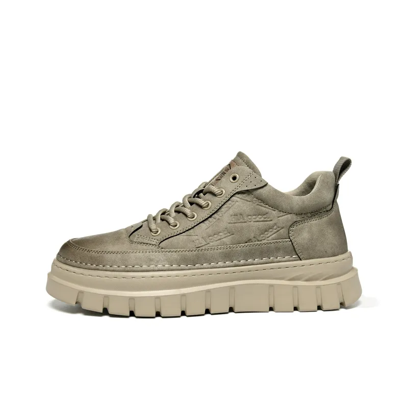 HLA Work Boots Men Low Top Gray/Khaki-5