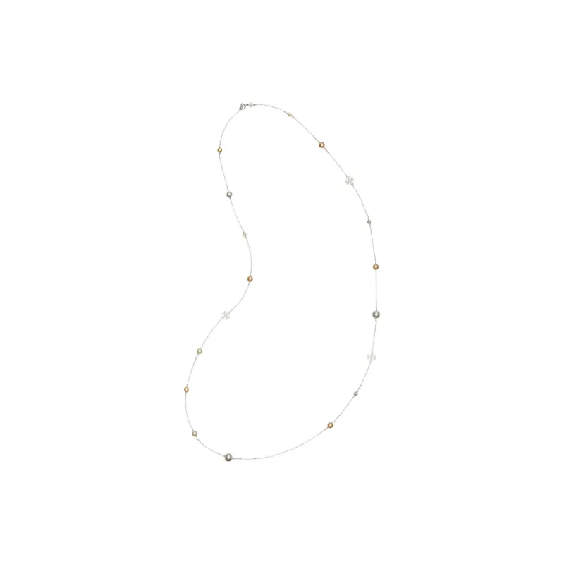 TORY BURCH Kira Pearl Delicate Long Necklace-1