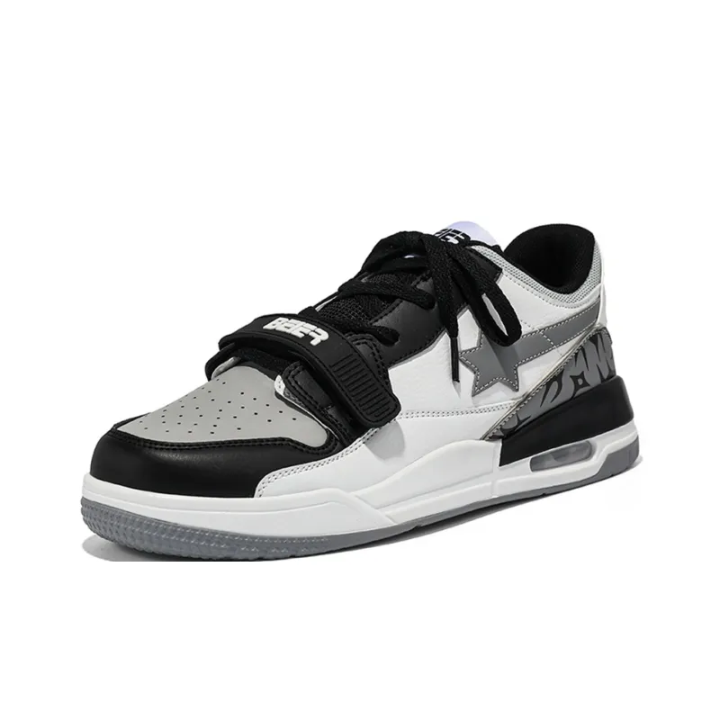 BEIER Stars Collection Couple Versatile Height Increasing Slip-Resistant Low-Top Skateboard Shoes Unisex-46