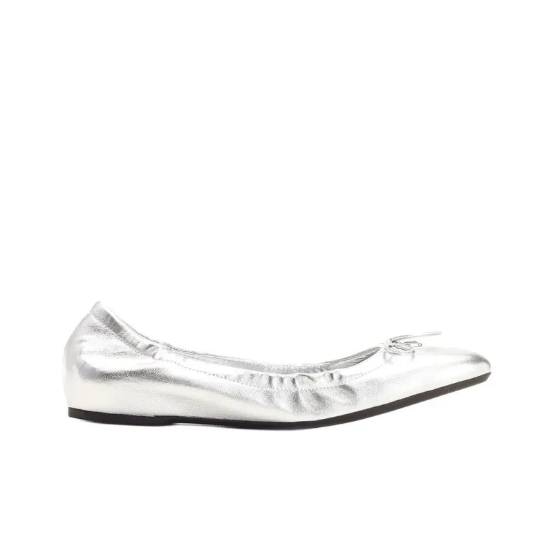 Valentino Logo Plaque Bow Detailed Ballerina Shoes Women's-1