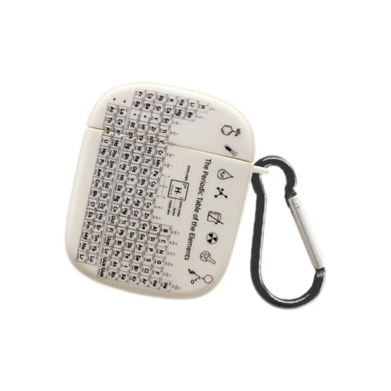 Koman Compatible With Apple AirPods 1/2/3/Pro 1/2 Generation TPU Periodic Table Headphone Cases-5