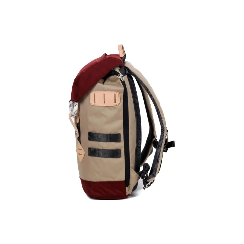 Doughnut Polyester Backpack Small Size Unisex Hazelnut & Burgundy-3