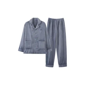 Lan Miao Pajama Set Men's Aqua Blue