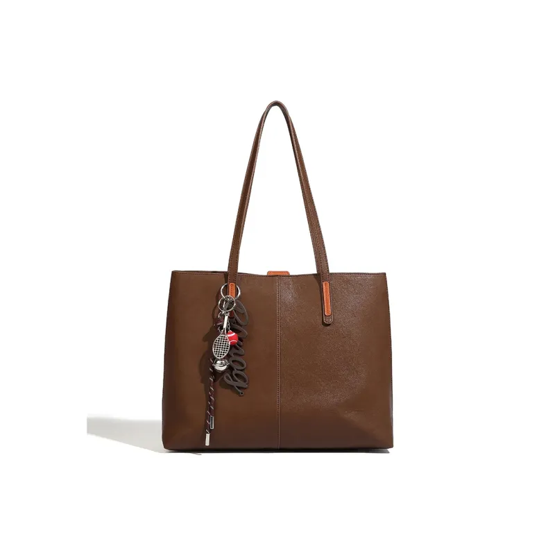 OCTSUI Synthetic Leather One Shoulder Handbags Women's Brown/Caramel/Black-1