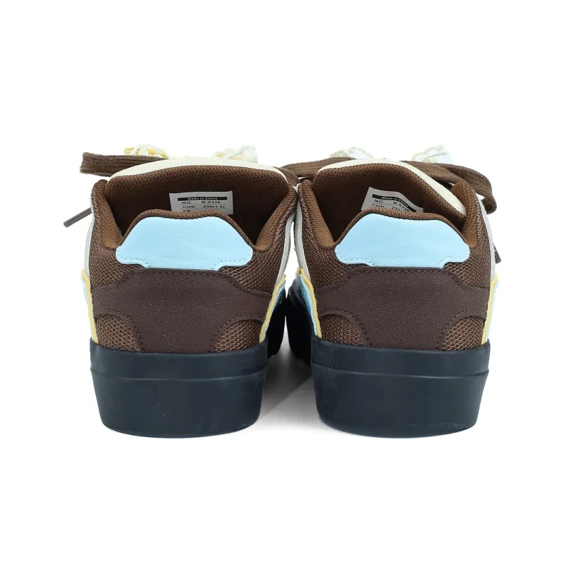B10CROWN Anti Slip And Wear Resistant Breathable Low Top Skateboard Shoes Women's Sea Salt Milk Coffee-6