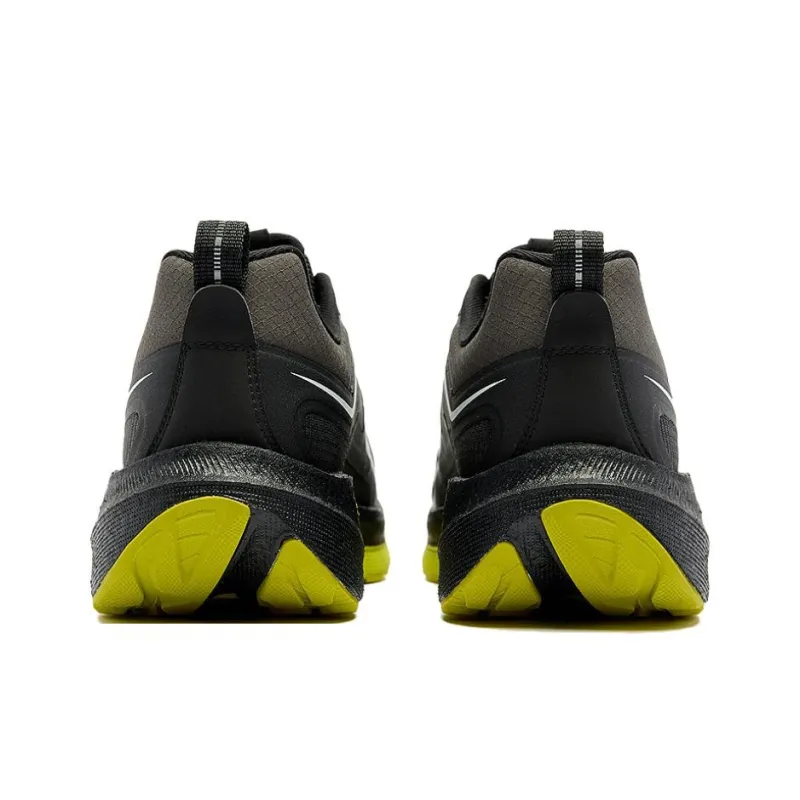 QIAODAN Slip Resistant, Abrasion Resistant, Rebound Resistant Low Top Sprint Running Shoes Men's Umber Black Green-3