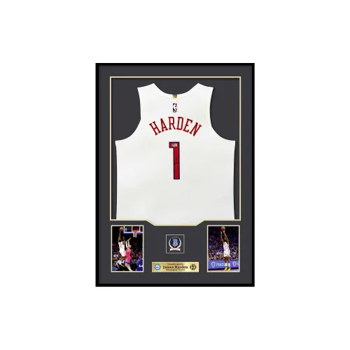 Huayitaojin Clippers White AU Player Edition Jersey BAS Certified Framed 110x78cm Home Decoration Treasured Collection