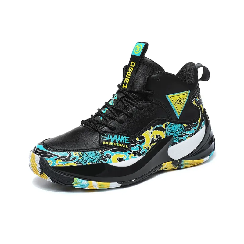 JSWEI Anti-Slip Wear-Resistant Mid-Top Basketball Shoes Men's-8