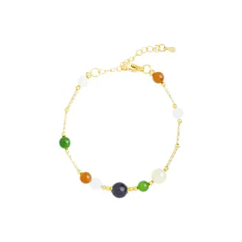 Clear Snow Hetian Jade Bracelets Smoky Purple Unisex
