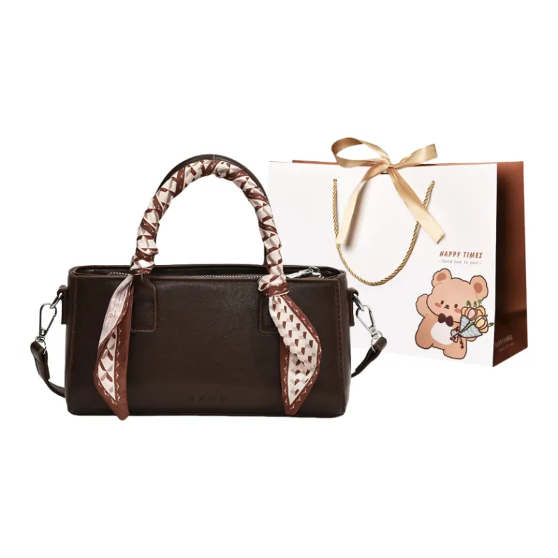 ERANGBEAR PU Handbag, Shoulder Bag, Crossbody Bag Women's Black White Khaki Brown Coffee-9