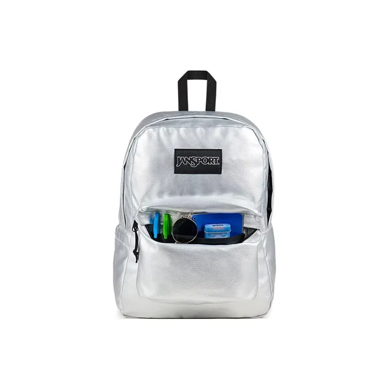 JanSport Polyester Backpack Unisex Silver-3