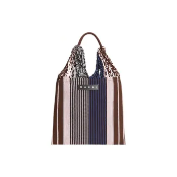 MARNI Fabric Hammock Bag Shoulder Bag Handbag Small Size Women's Gray Blue