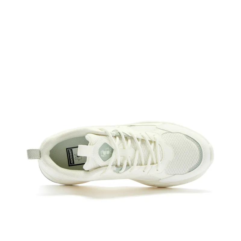 QIAODAN Casual Shoes Women's Low Top Ivory/Reed Gray Green-3