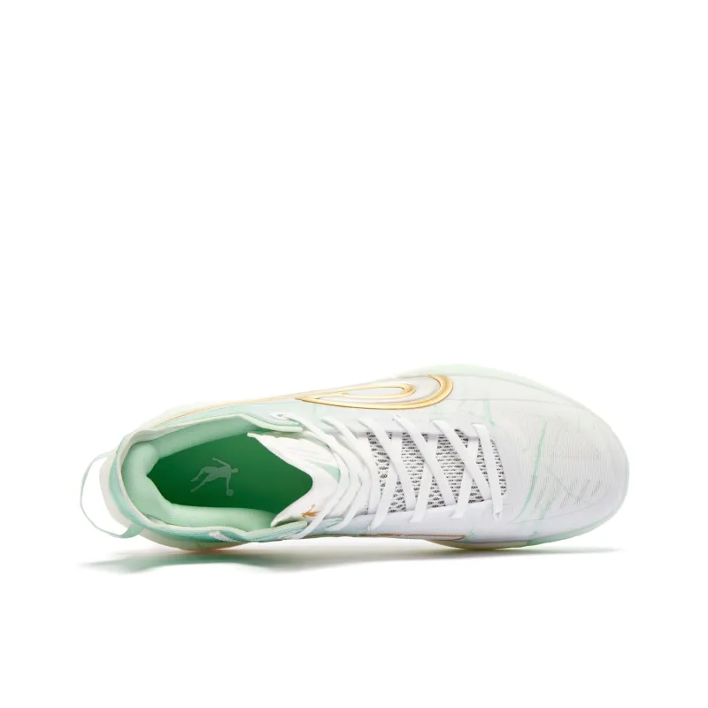 QIAODAN Fang Ci RISE 2.0 Basketball Shoes Men Low Top Jordan White/Ice Porcelain Green-3