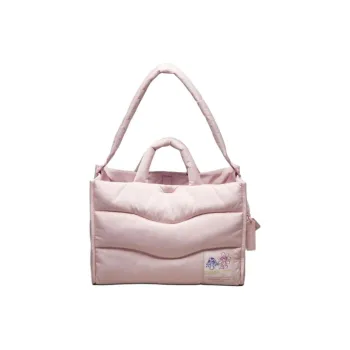 Coachtopia Fabric Tote Bag, Shopping Bag, Shoulder Bag, Crossbody Bag, Handbag Tubas Women's Honey Words Pink