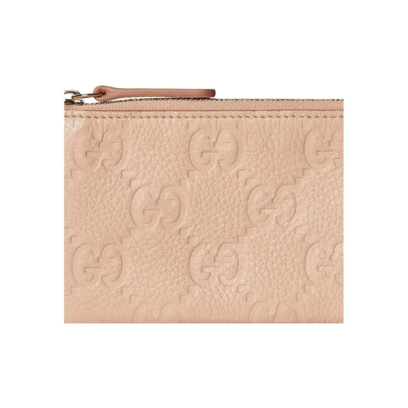 GUCCI Leather Key Pouch Women's Light Pink-5