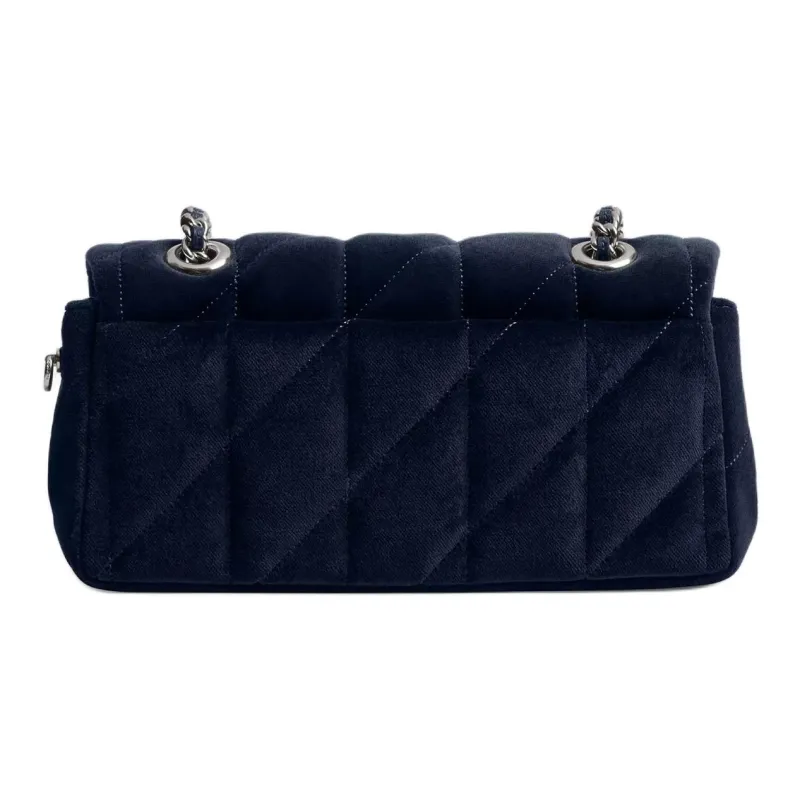 COACH Velvet Shoulder Bag, Crossbody Bag Mini Women's Blue-1