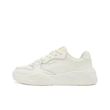 QIAODAN Skateboard Shoes Women's Low Top Ivory/Soft Serenity Blue