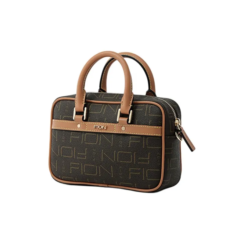 FION Artificial Leather Crossbody Handbag Women's Brown-2