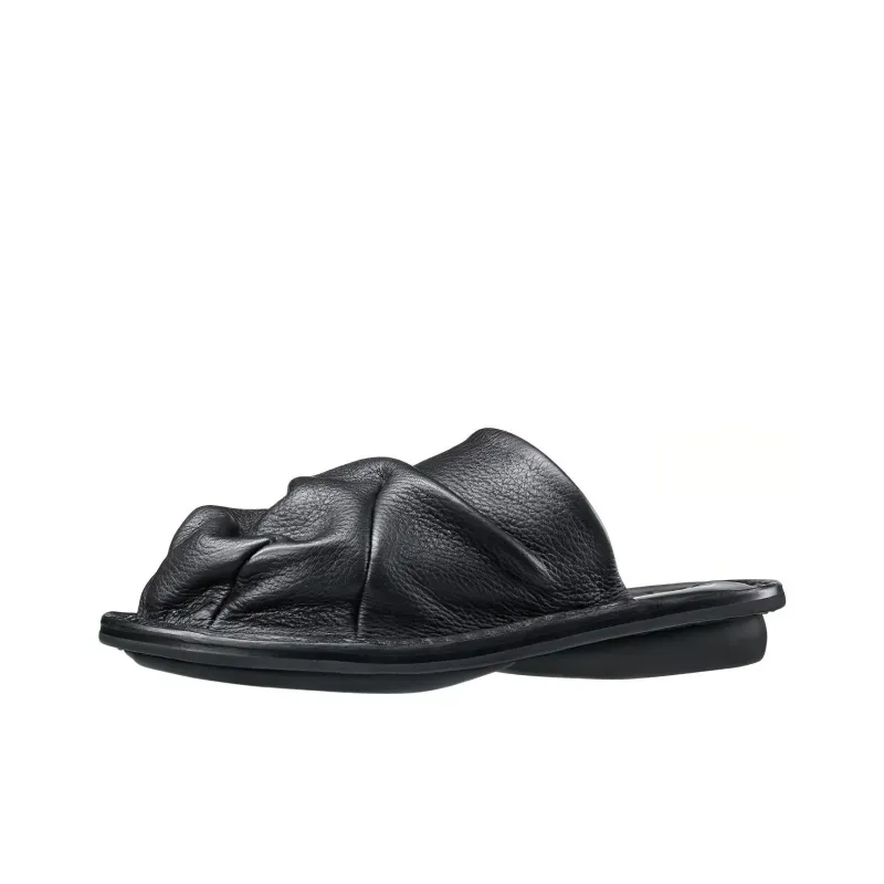 Trippen Wrap-toe Slippers Women's Black-0