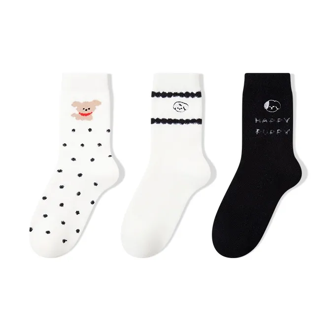 Moremoli Mid Calf Socks Women's 3 Pack-3