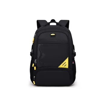 EDISON Oxford Backpack Large Size Men's Black/Sapphire Blue
