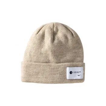 Mizuno Acrylic Beanies Unisex Beige