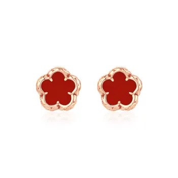 HEZUAN Agate Stud Earrings Women's