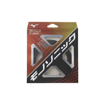 Mizuno Tennis Racket Strings Nylon, Polyurethane Coating Unisex Black
