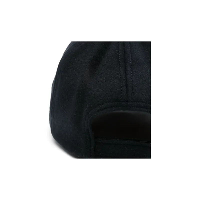 EMPORIO ARMANI Wool Cloth Baseball Cap With Logo Crest Patch-2