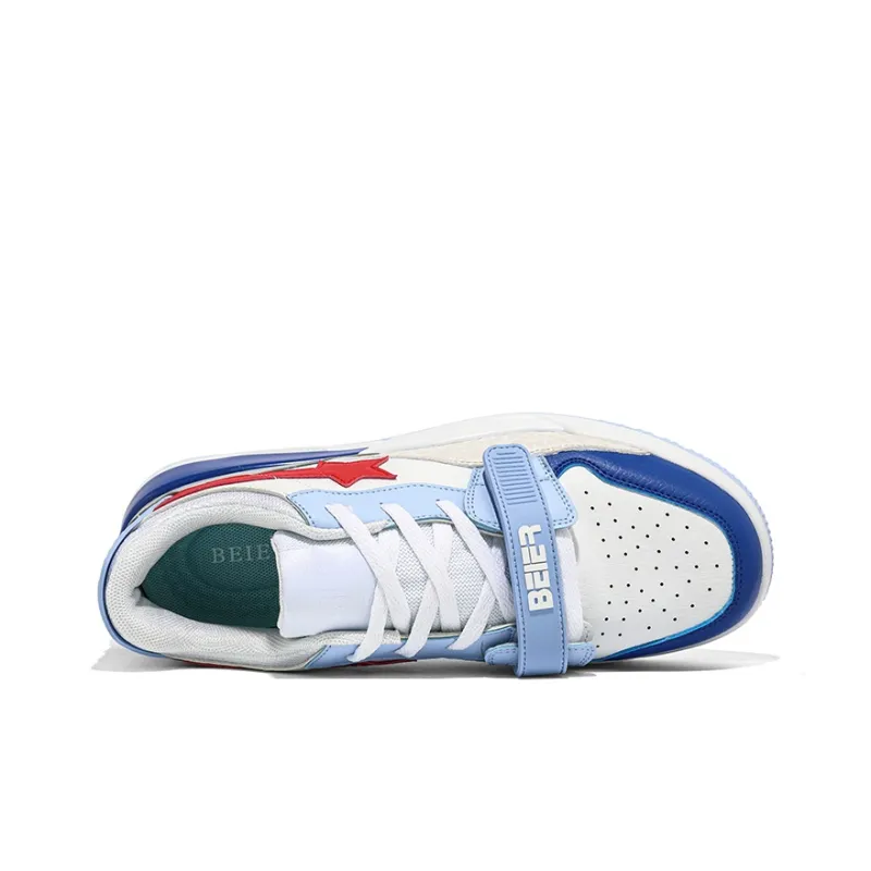BEIER Stars Collection Couple Versatile Height Increasing Slip-Resistant Low-Top Skateboard Shoes Unisex-53