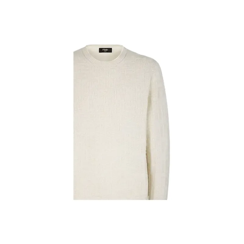FENDI Cashmere Sweaters Men White-4