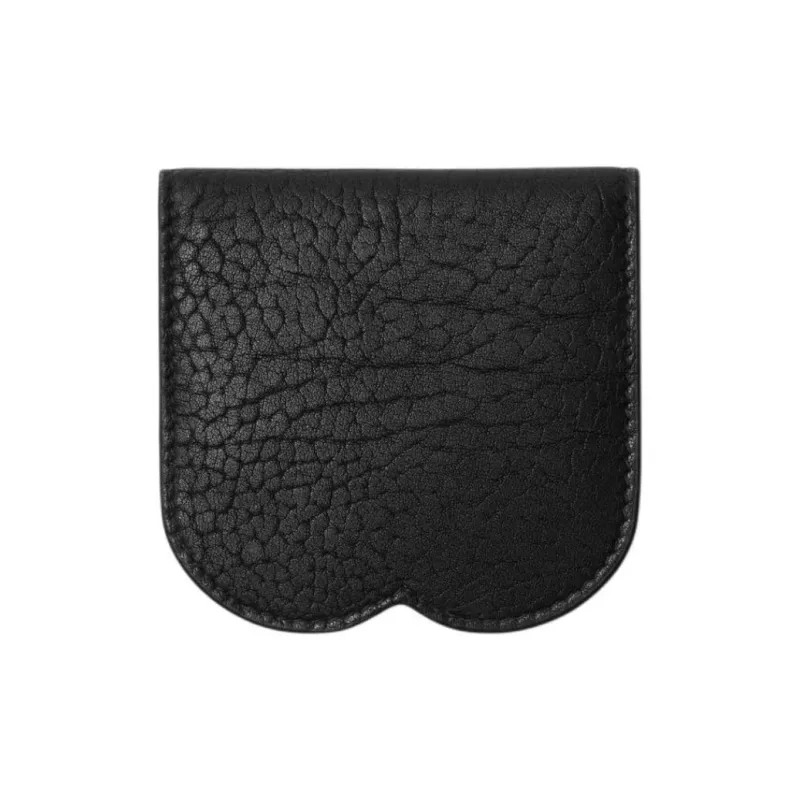 Burberry Textured Calfskin Card Holder Women's Black-1