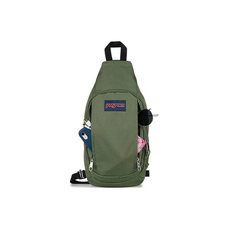 JanSport Polyester Shoulder Bag Crossbody Bag Sling Bags Men's Green-3