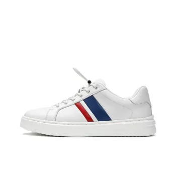 Walker Shop Breathable Low Top Skateboard Shoes Men's White Blue