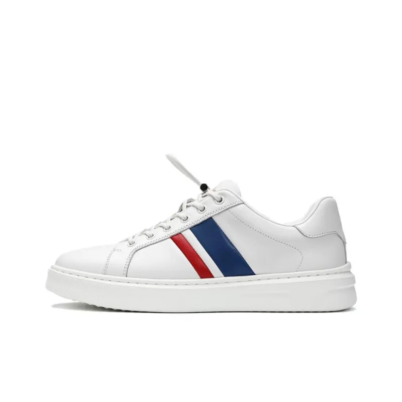 Walker Shop Breathable Low Top Skateboard Shoes Men's White Blue-0