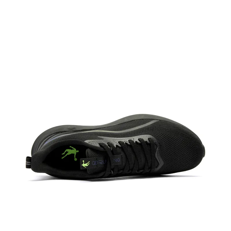 QIAODAN Speedwind 2.0 Running Shoes Men Low Top Black/Flying Shadow Green-3