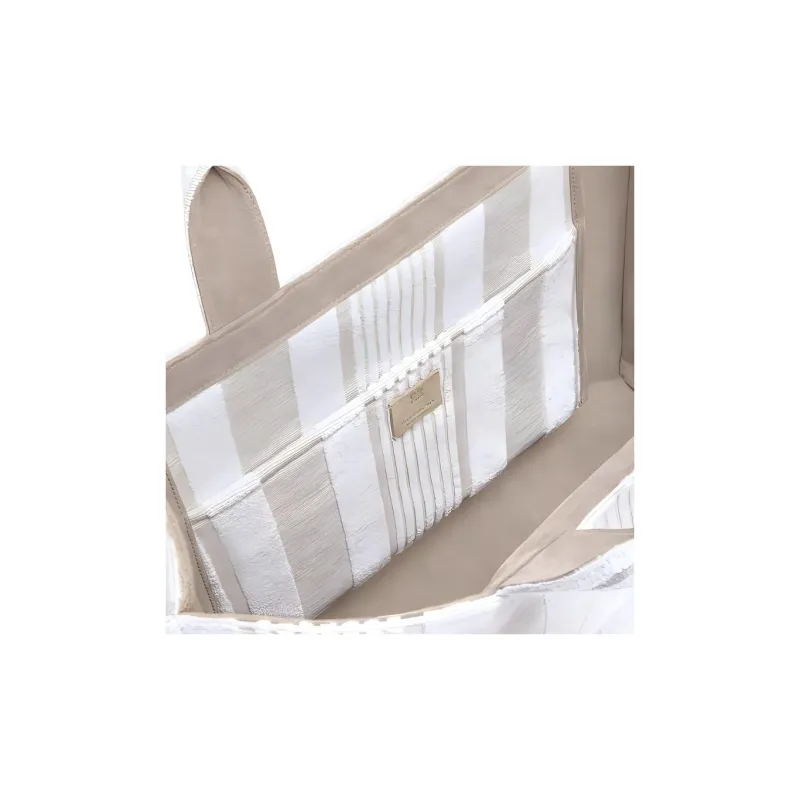 Givenchy Cotton Tote Bag, Shopping Bag, Handbag Men's Ivory White-3