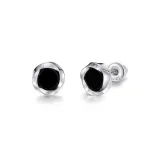 Silver Mobius Stud Earrings-1 Pair