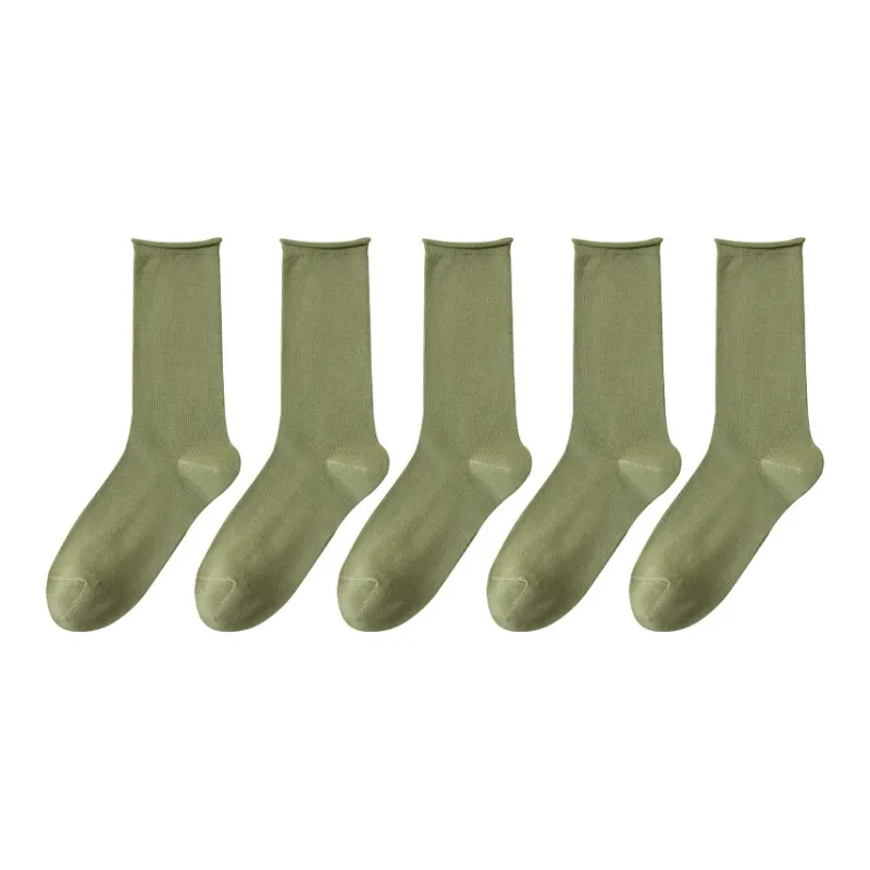 MIIOW Mid Calf Socks Women's 5 Pack-4